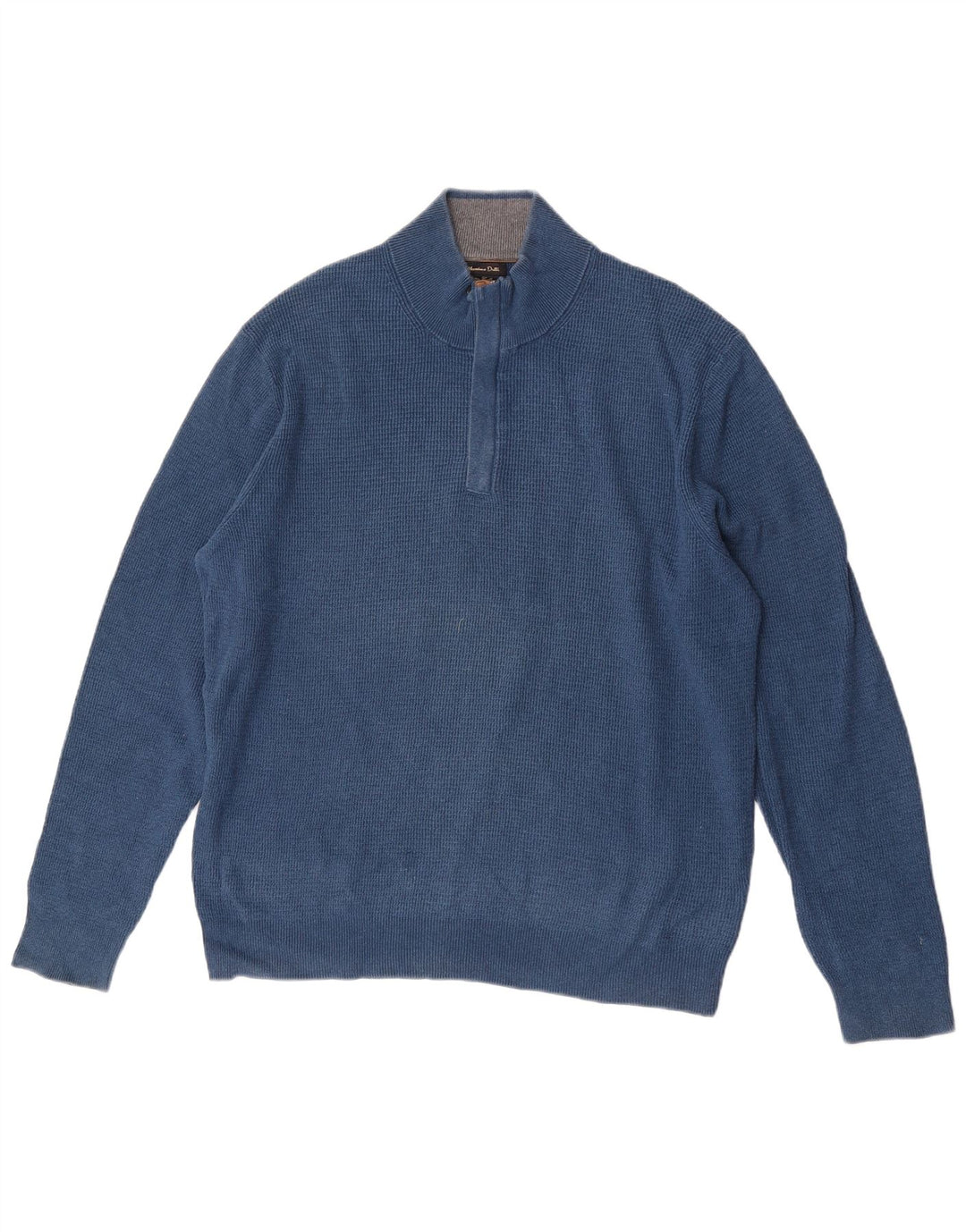 Мужской свитер с воротником на молнии Massimo Dutti XL синий
