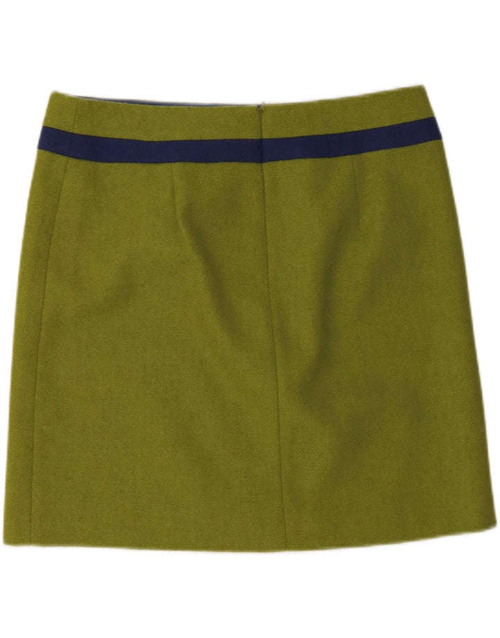 Женская прямая юбка Boden UK 16, большая W34, зеленая шерсть