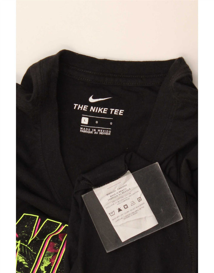 Мужская футболка с рисунком Nike, большой черный хлопок