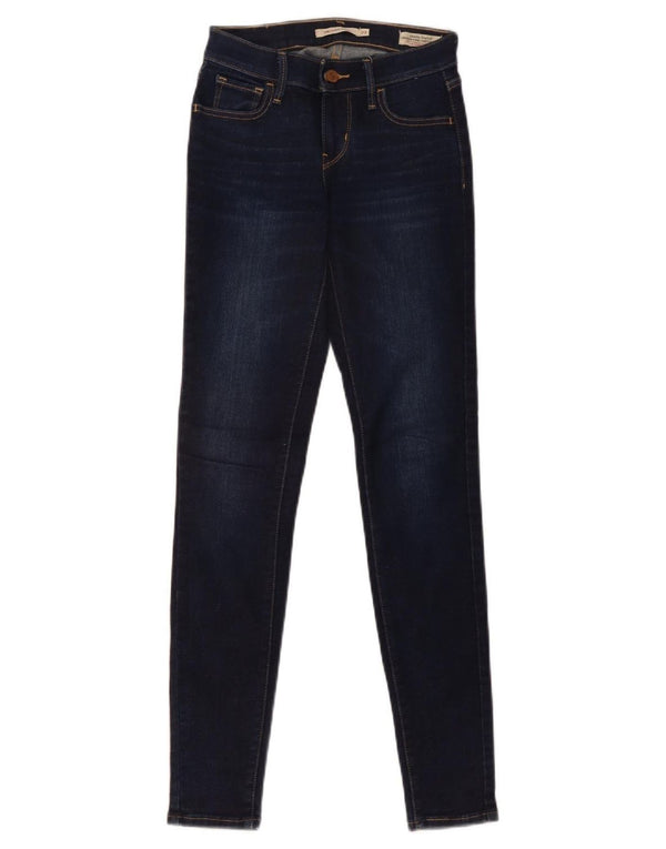 Женские джинсы скинни LEVI'S W23 L30 Темно-синие, хлопок