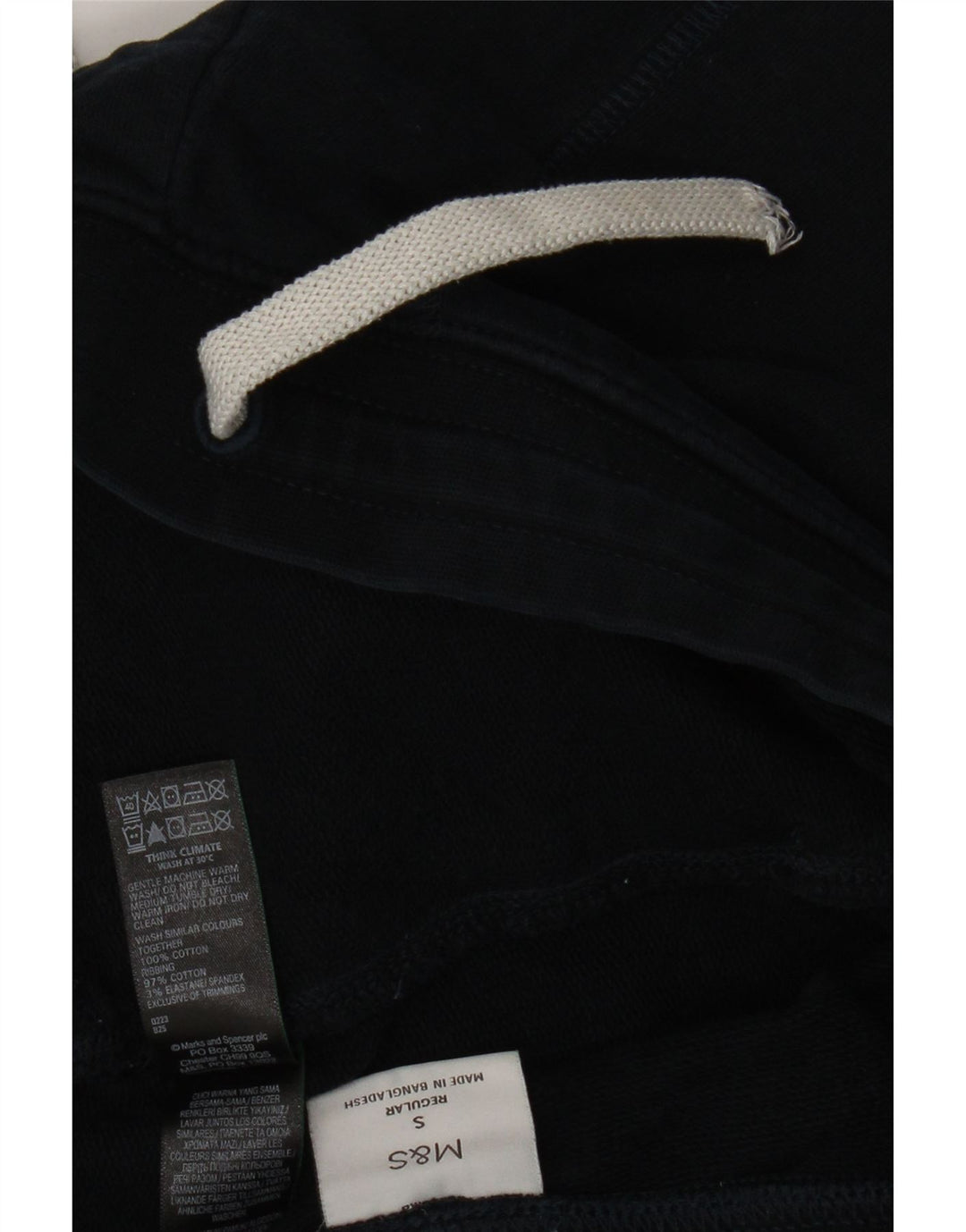 Мужские спортивные брюки Marks & Spencer, маленькие, темно-синие, хлопковые
