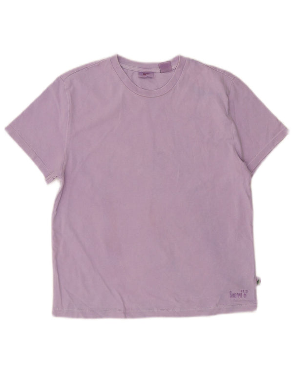 Levi's Womens T-Shirt Top UK 6 XS Purple Cotton