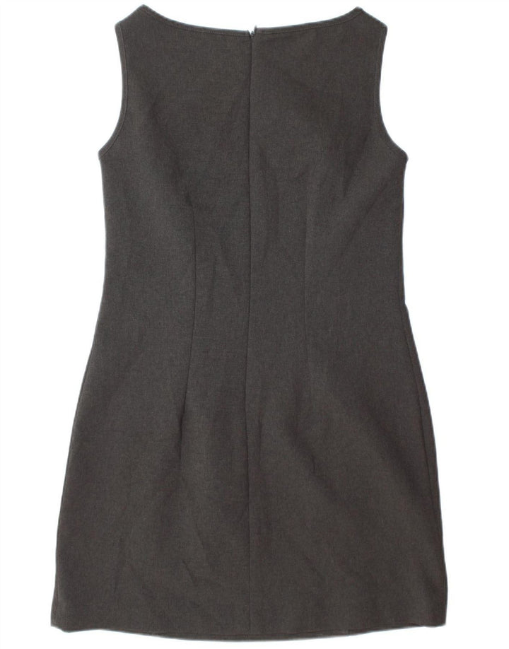 VINTAGE Womens Sleeveless Sheath Dress IT 44 Medium Grey Polyester