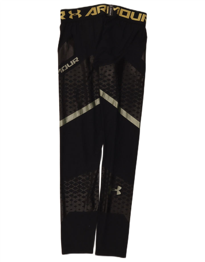 Мужские леггинсы с рисунком Under Armour, маленькие черные с цветными блоками