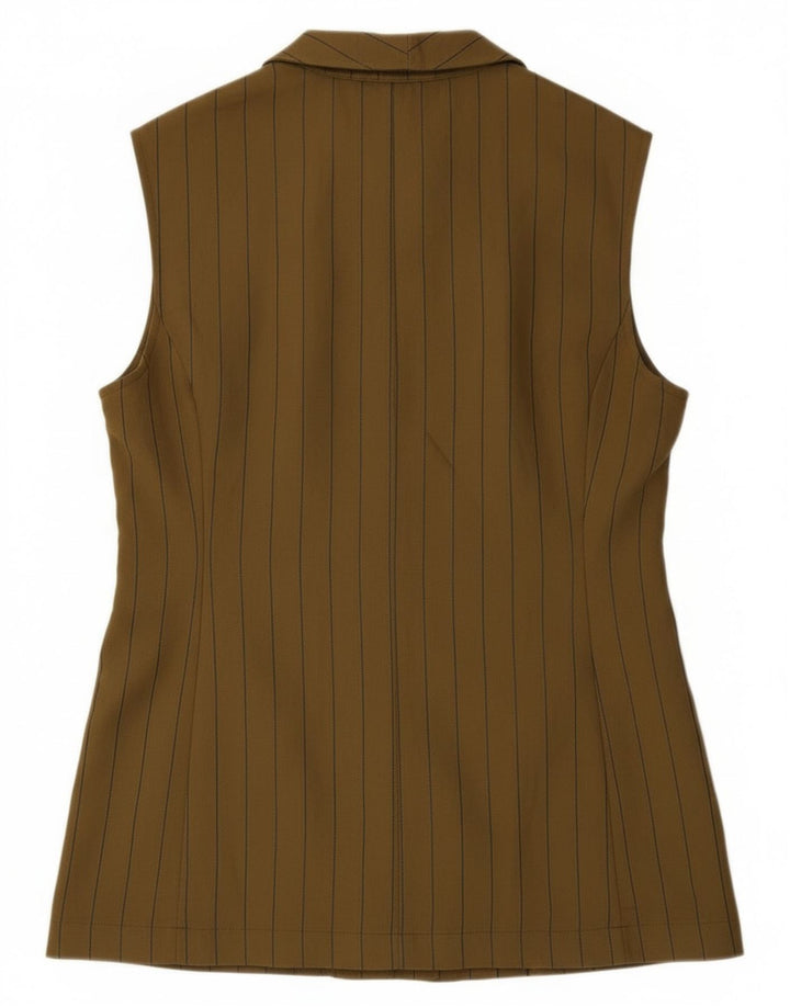 Женский пиджак без рукавов Rinascimento UK 14, большой цвет хаки в полоску