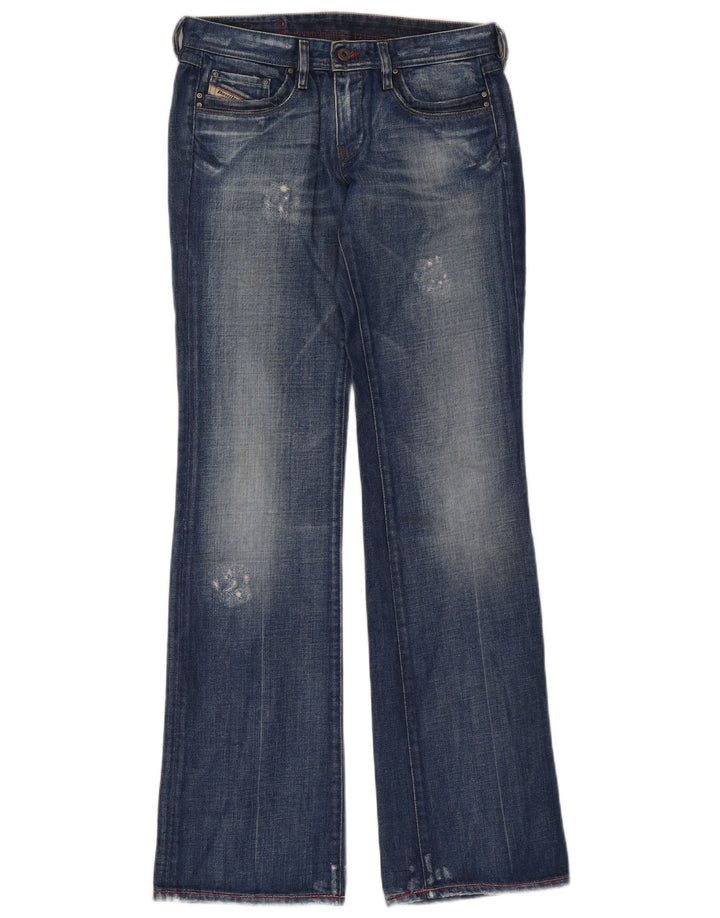 Женские потертые джинсы Diesel Bootcut W27 L34, синий хлопок