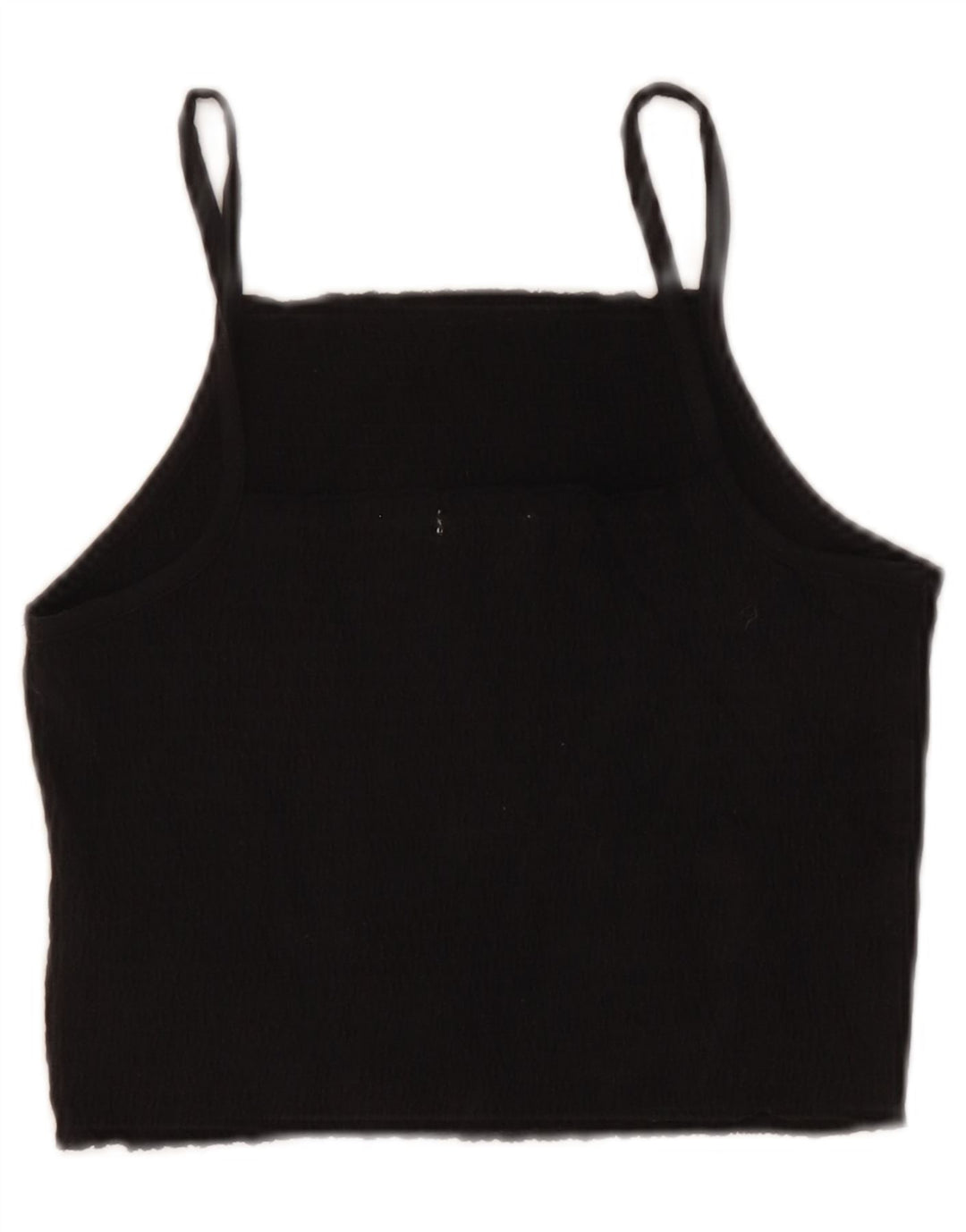 Женский укороченный топ на бретельках Zara UK 12, средний черный хлопок