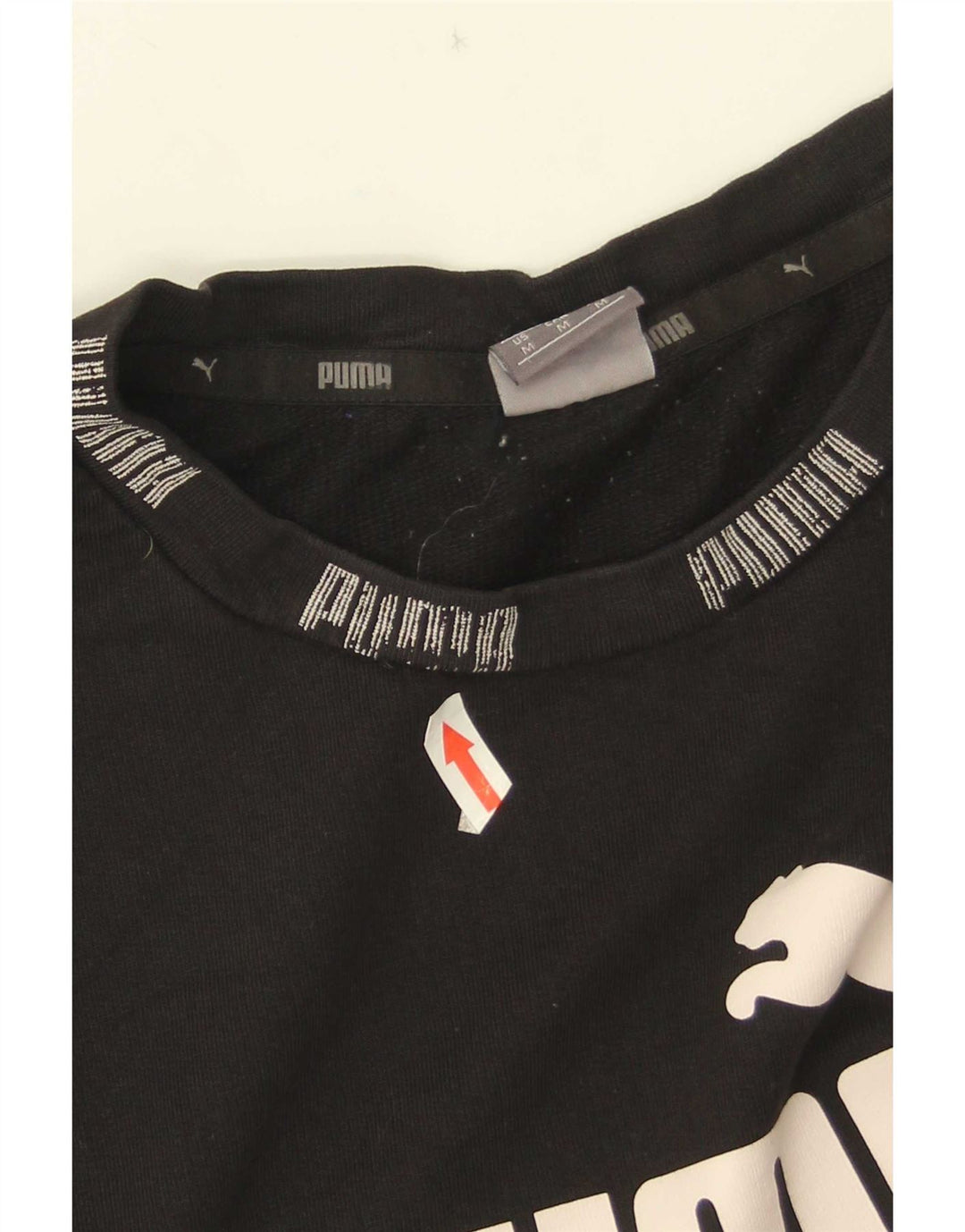 Мужская футболка с рисунком Puma, черный хлопок, средний размер