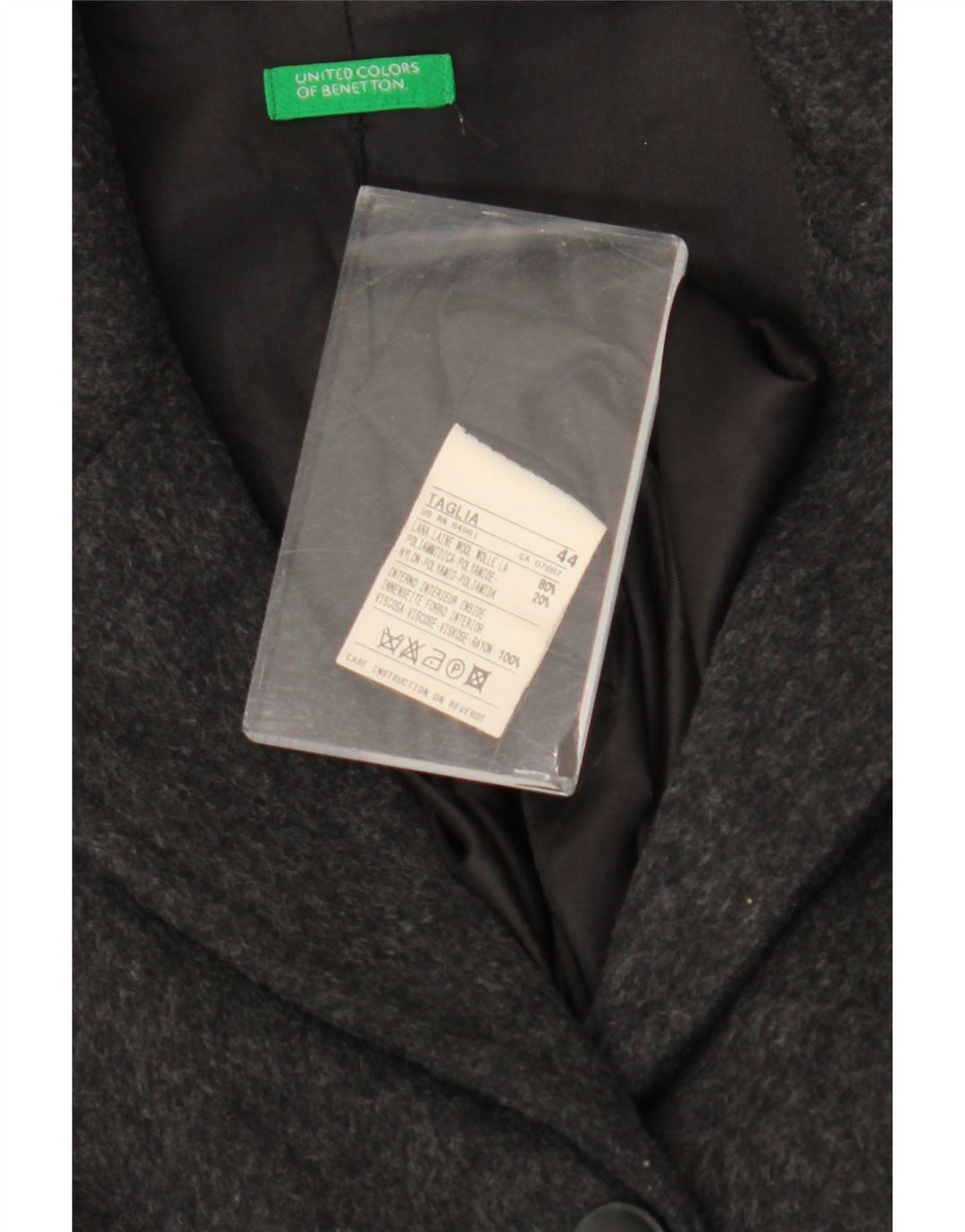 Женское пальто Benetton IT 44 Medium Grey Wool