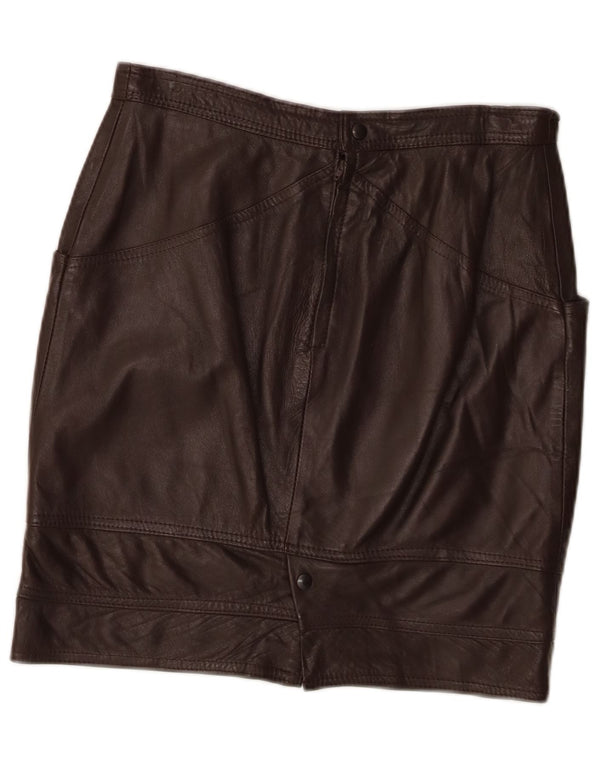 Conbipel Женская кожаная юбка IT 46 Large W30 Коричневая кожа