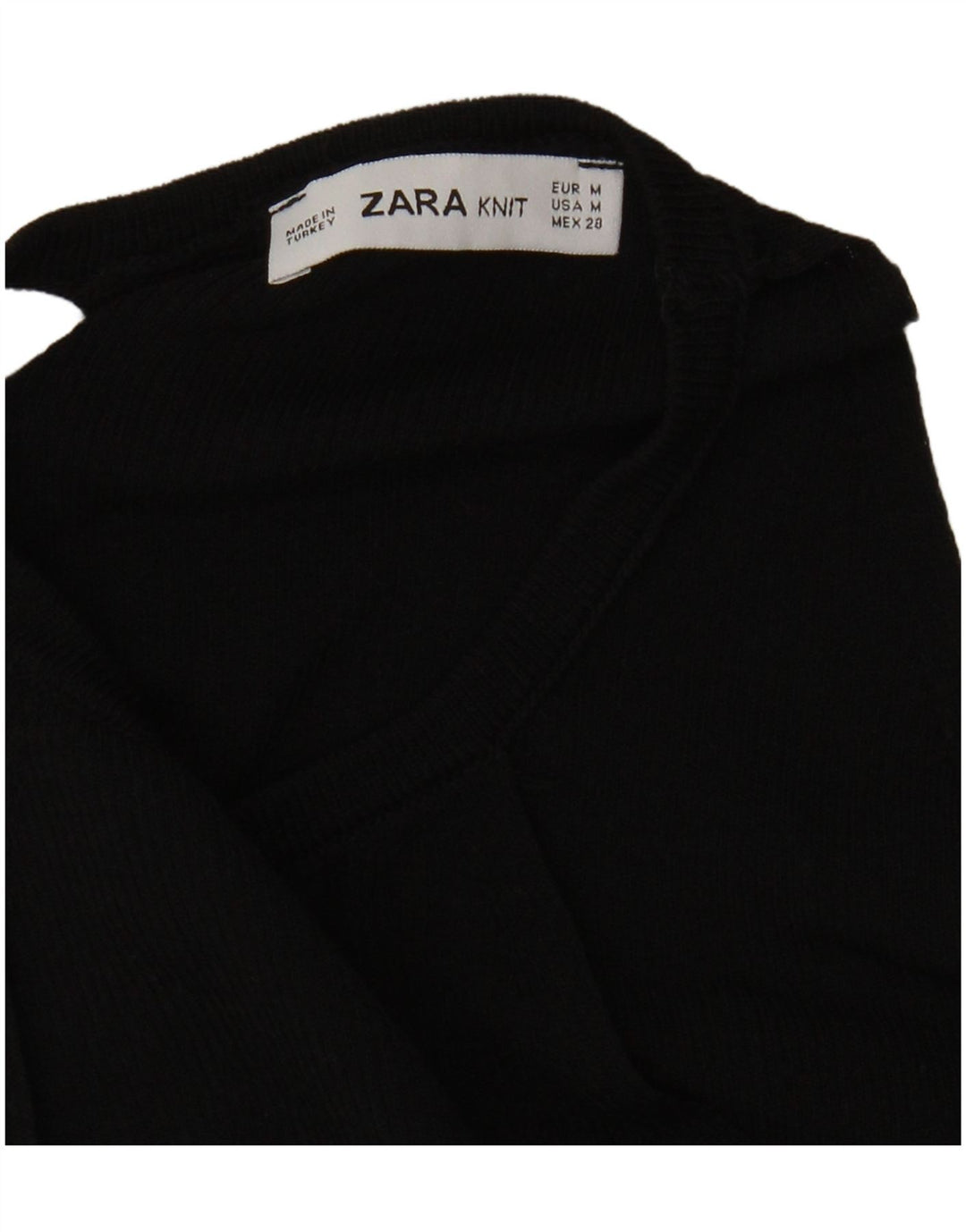 Женский укороченный топ с бретельками Zara UK 12, средний черный