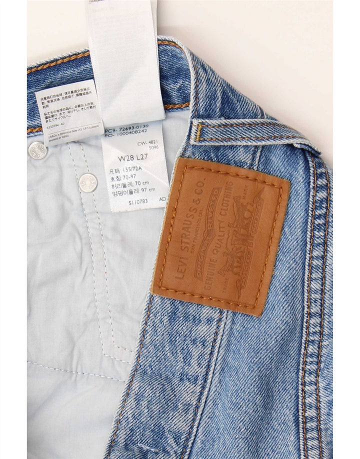 Женские прямые джинсы Levi's Ribcage W28 L27, синий хлопок
