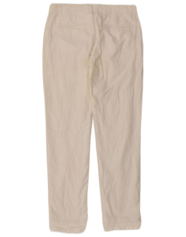 Женские узкие брюки-чиносы Gap UK 4 XS W30 L29, белые льняные брюки