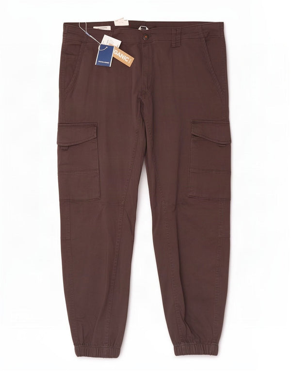 Мужские брюки-карго Jack & Jones W38 L32, коричневые, хлопковые