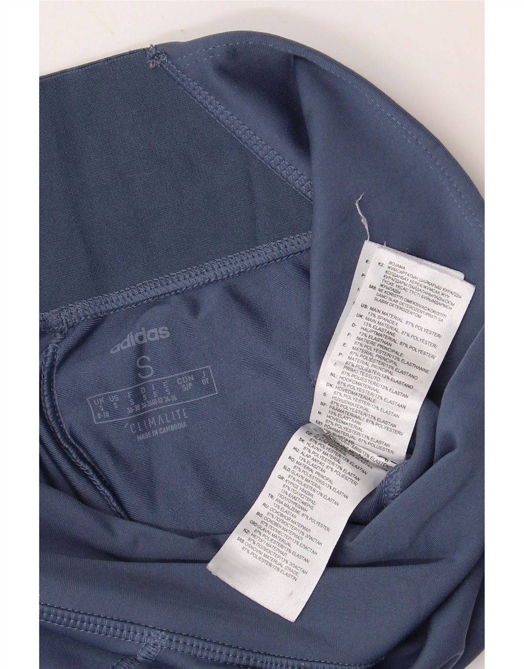 Женские леггинсы ADIDAS Climalite UK 8/10, маленькие синие, полиэстер