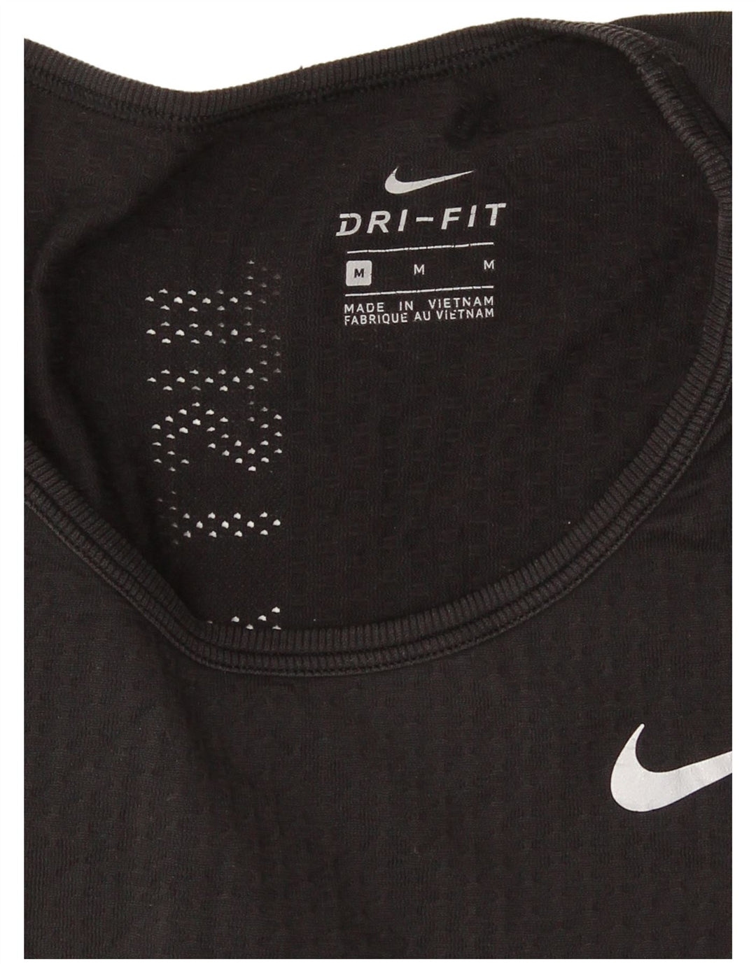 Женский топ Nike Dri Fit с длинным рукавом UK 12, средний черный, полиэстер