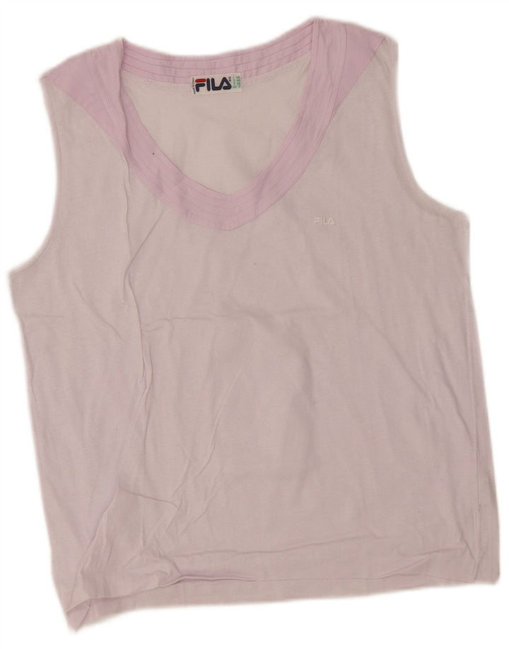 Женский жилет Fila, США 12, большой, фиолетовый, хлопок