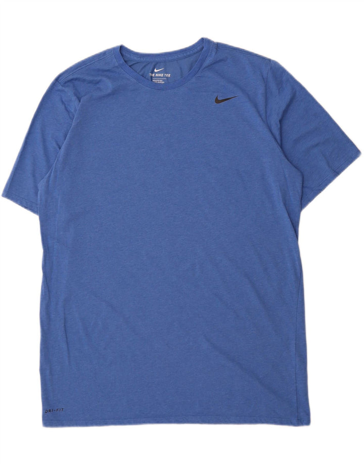 NIKE Mens Athletic Cut T-Shirt Top XL Blue Cotton Vintage Nike and Second-Hand Nike from Messina Hembry 