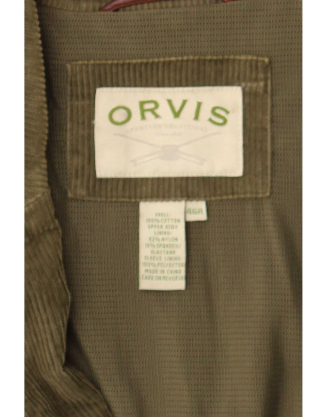 Мужской вельветовый пиджак Orvis с 2 пуговицами EU 46 3XL, зеленый хлопок