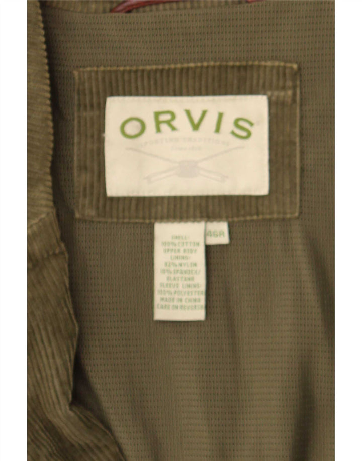 Мужской вельветовый пиджак Orvis с 2 пуговицами EU 46 3XL, зеленый хлопок