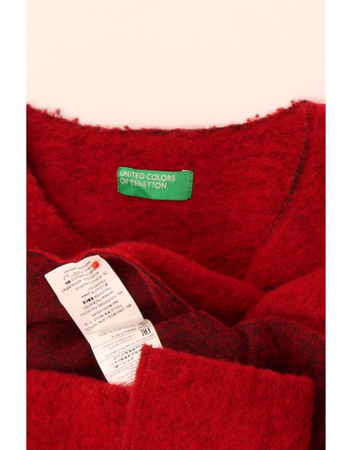 Женское открытое пальто Benetton UK 6 XS, красная шерсть