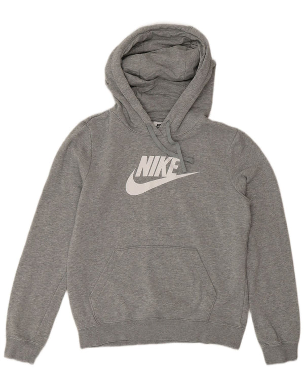Женский джемпер с капюшоном Nike Oversized с рисунком UK 6 XS, серый хлопок