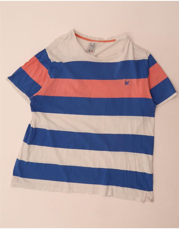 Crew Clothing Мужская футболка Top 3XL из хлопка в разноцветную полоску