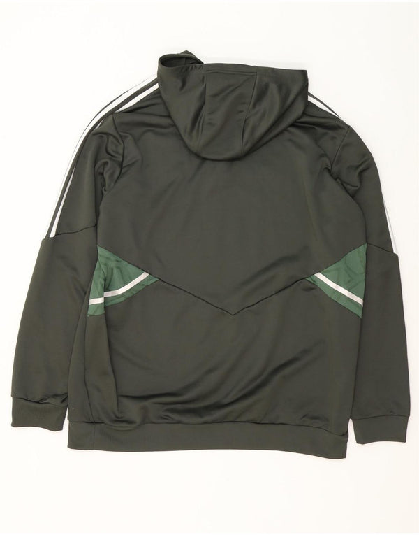 Мужской джемпер с капюшоном Adidas The Celtic Football Club 2XL, цвет хаки, цветной блок