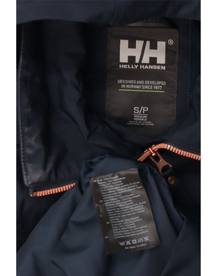 Женский двубортный плащ с капюшоном Helly Hansen UK 10, маленький темно-синий