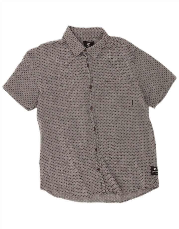 Billabong Мужская рубашка с коротким рукавом, маленькая серая в пятнистый цвет