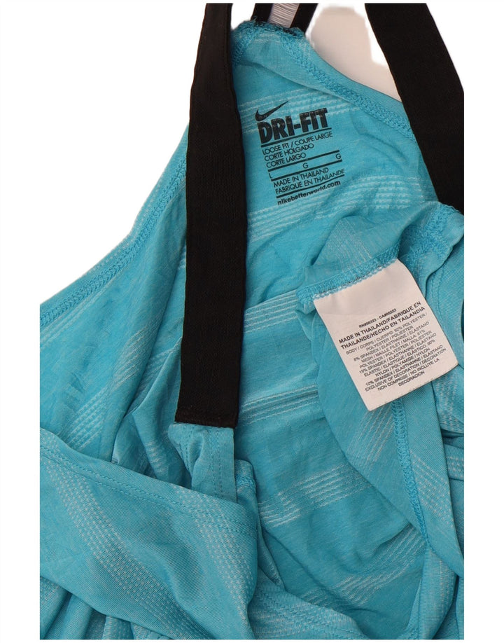 Женский жилет NIKE UK 16, полиэстер, большая синяя полоска, спортивный