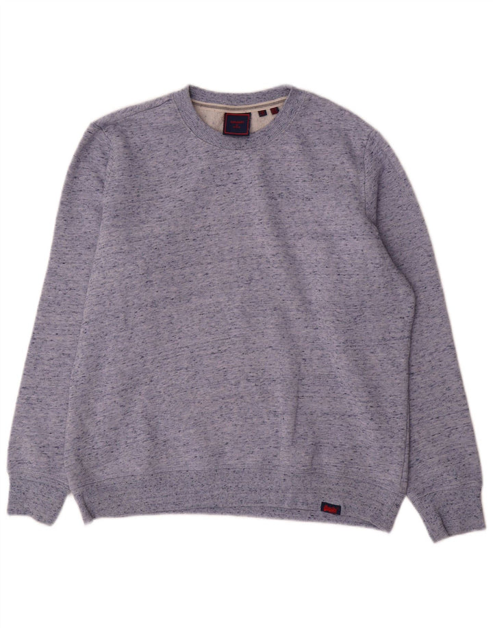 Женский джемпер оверсайз Superdry UK 12, средний синий в крапинку