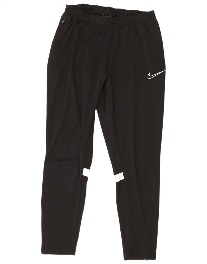 Мужские спортивные брюки Nike Dri Fit, большие черные полиэстер с цветными блоками
