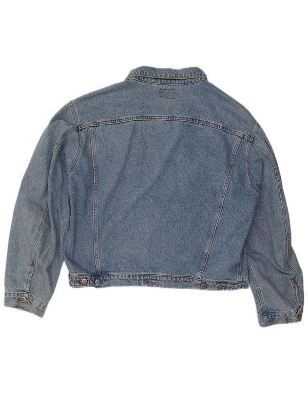 Винтажная женская джинсовая куртка UK 20 2XL, синяя, хлопок