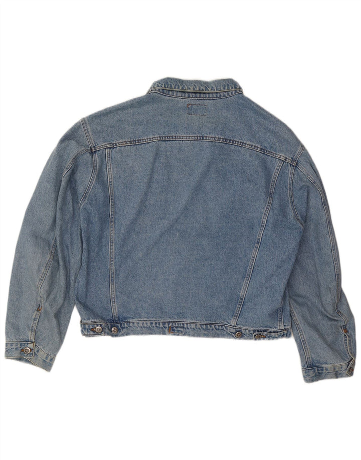 Винтажная женская джинсовая куртка UK 20 2XL, синяя, хлопок