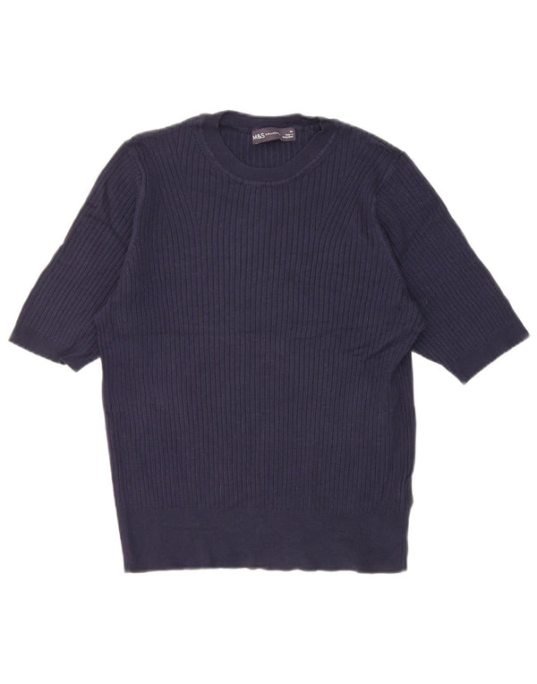 Женская футболка Marks & Spencer Top UK 14 Medium Navy Blue Вискоза