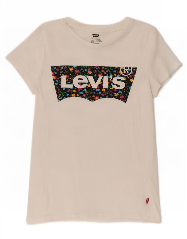 Женская футболка с рисунком Levi's Top UK 6 XS, белый хлопок