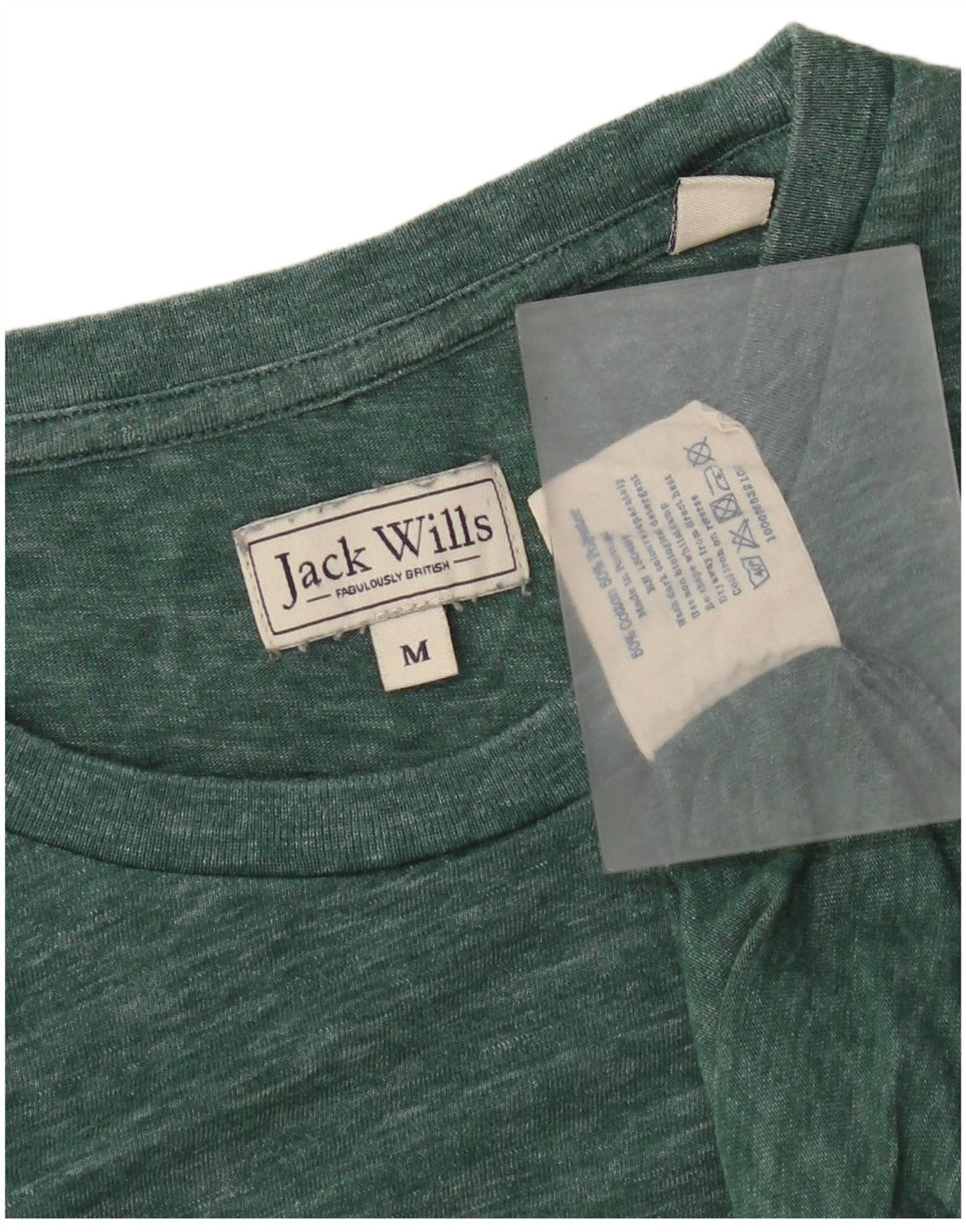 Мужская футболка Jack Wills из хлопка среднего зеленого цвета с крапинками
