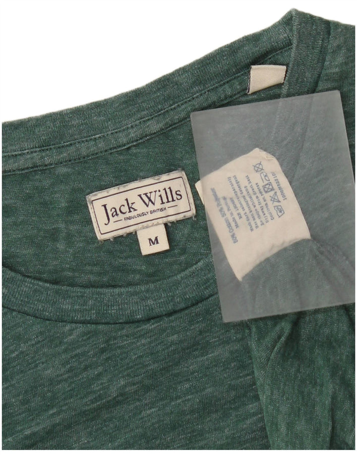 Мужская футболка Jack Wills из хлопка среднего зеленого цвета с крапинками