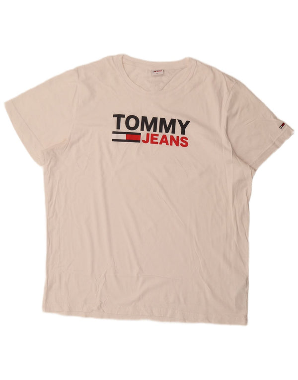 Мужская футболка с рисунком Tommy Hilfiger 2XL, белый хлопок
