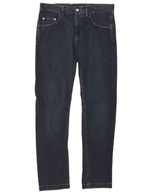 Мужские узкие джинсы Fred Perry IT 48 Medium W33 L30 Темно-синий хлопок