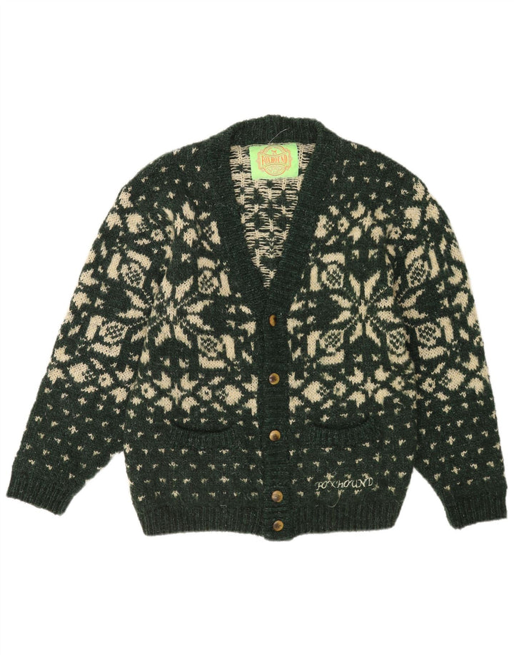 Мужской кардиган Foxhound, средний зеленый свитер Fair Isle