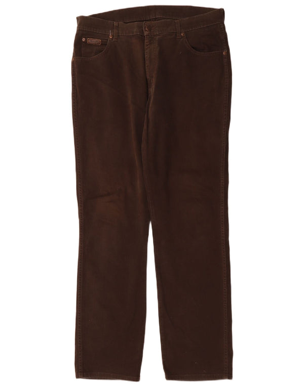 Мужские прямые повседневные брюки Wrangler Texas Stretch W36 L34, коричневые хлопковые