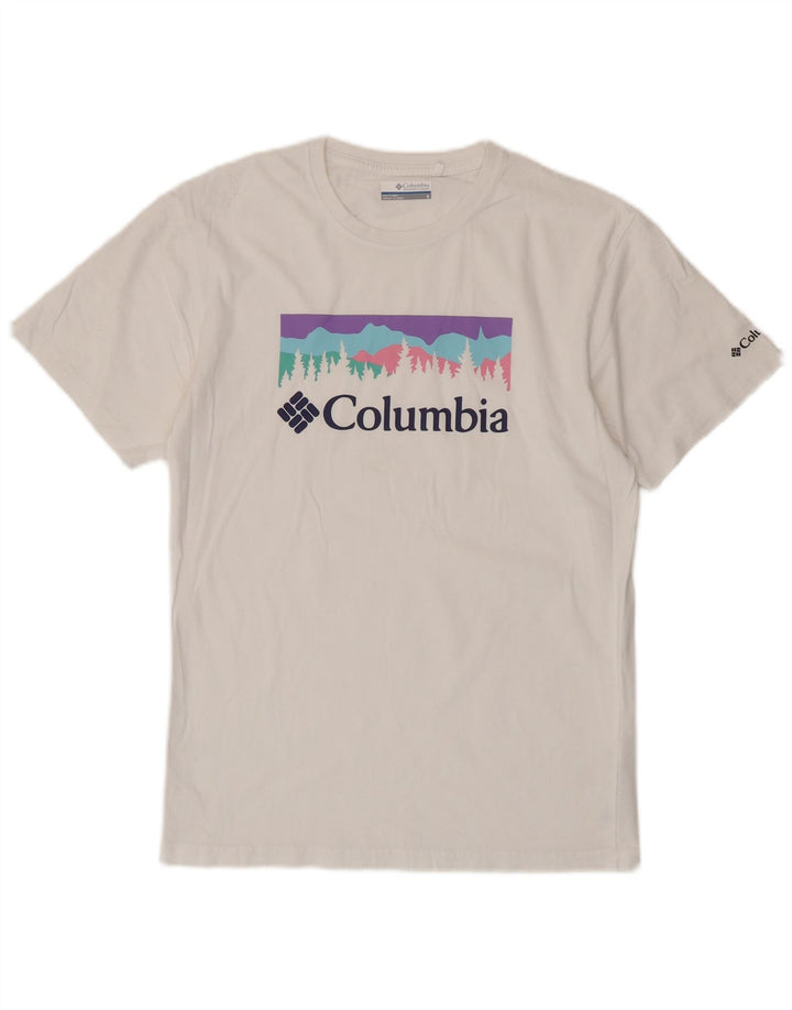 Мужская футболка Columbia с графическим рисунком, маленький белый хлопок
