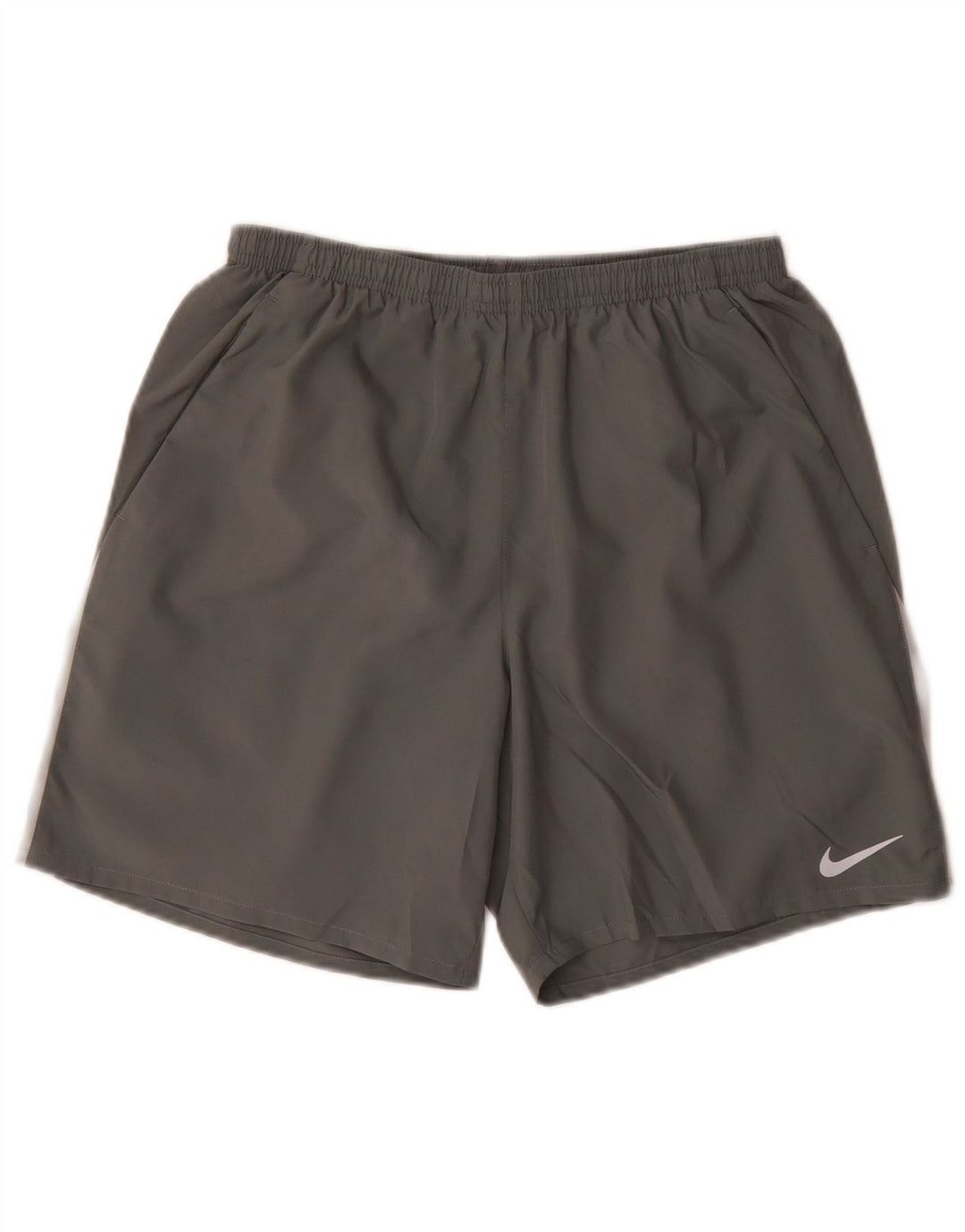 Мужские спортивные шорты Nike Dri Fit среднего серого цвета из полиэстера с цветными блоками