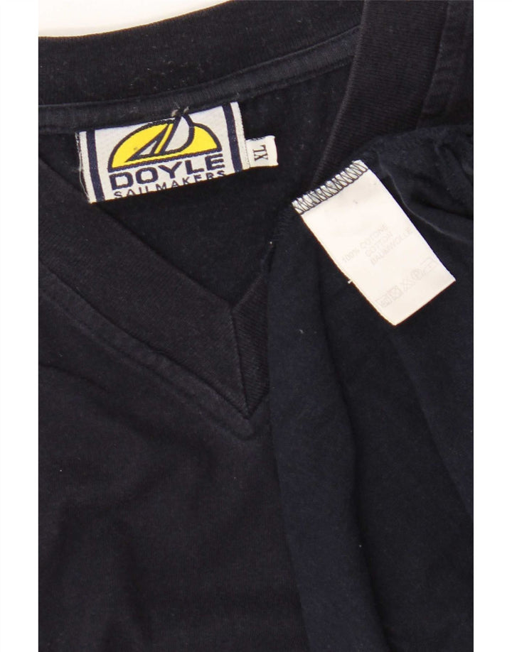 Мужская футболка с рисунком Doyle, XL, темно-синяя, хлопок