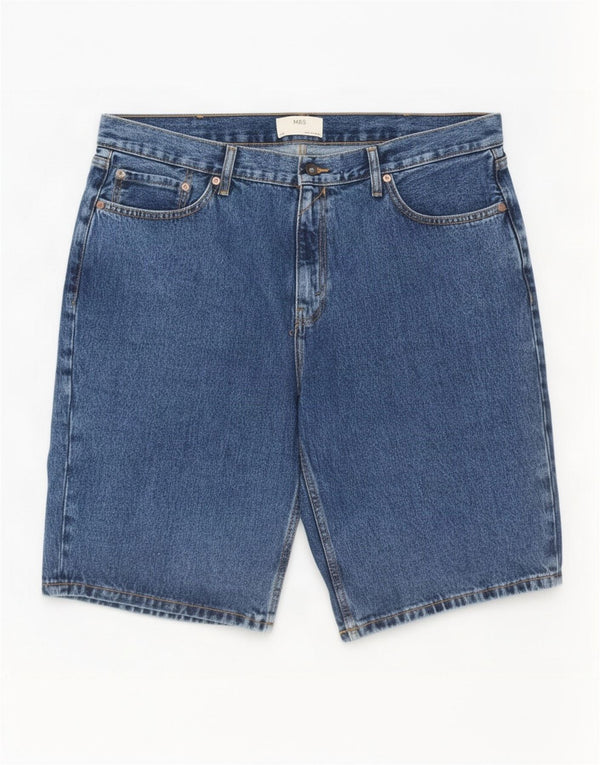 Мужские джинсовые шорты Marks & Spencer XL W38 Синие, хлопок