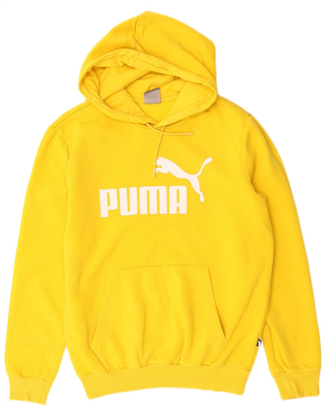 Мужской джемпер с капюшоном PUMA, маленький желтый, хлопок