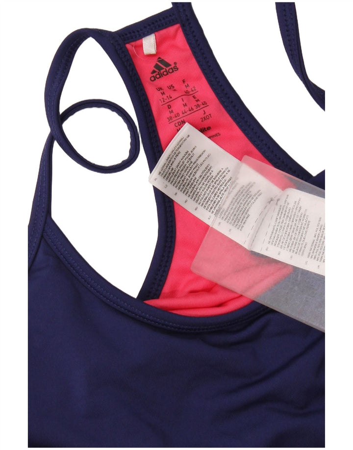 Женский жилет Adidas Climalite Top UK 12/14, средний темно-синий, цветной блок