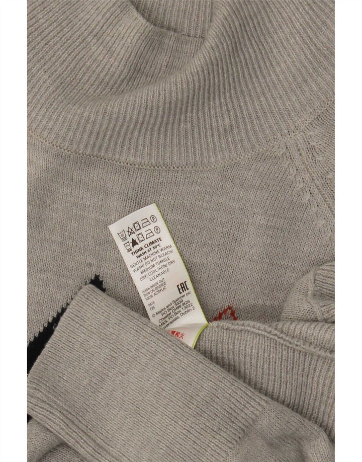 Женский джемпер с высоким воротником Marks & Spencer UK 6 XS Серый
